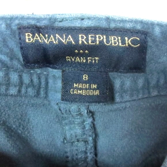 Banana Republic Jeans Ryan Fit Dark Teal Comfy Cotton Mid Rise Stretch Size 8 - Picture 8 of 12